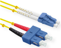 Roline optički mrežni kabel LC-SC 9/125µm, Duplex, OS2, 1.0m žuti