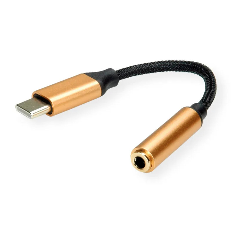 Roline GOLD adapter USB-C - 3.5mm audio, M/F, 0.13m-1