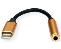 Roline GOLD adapter USB-C - 3.5mm audio, M/F, 0.13m