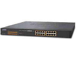 Preklopnik PLANET GIGABIT GSW-1600HP 16-port 10/100/1000T 802.3at PoE + 2-Port 1000X SFP (240W)-0