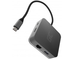 Green Cell HUB adapter 6in1 USB-C (HDMI, USB-C, 3x USB 3.0 & Ethernet) - za MacBook Pro, Dell XPS, Lenovo X1 Carbon & ostale