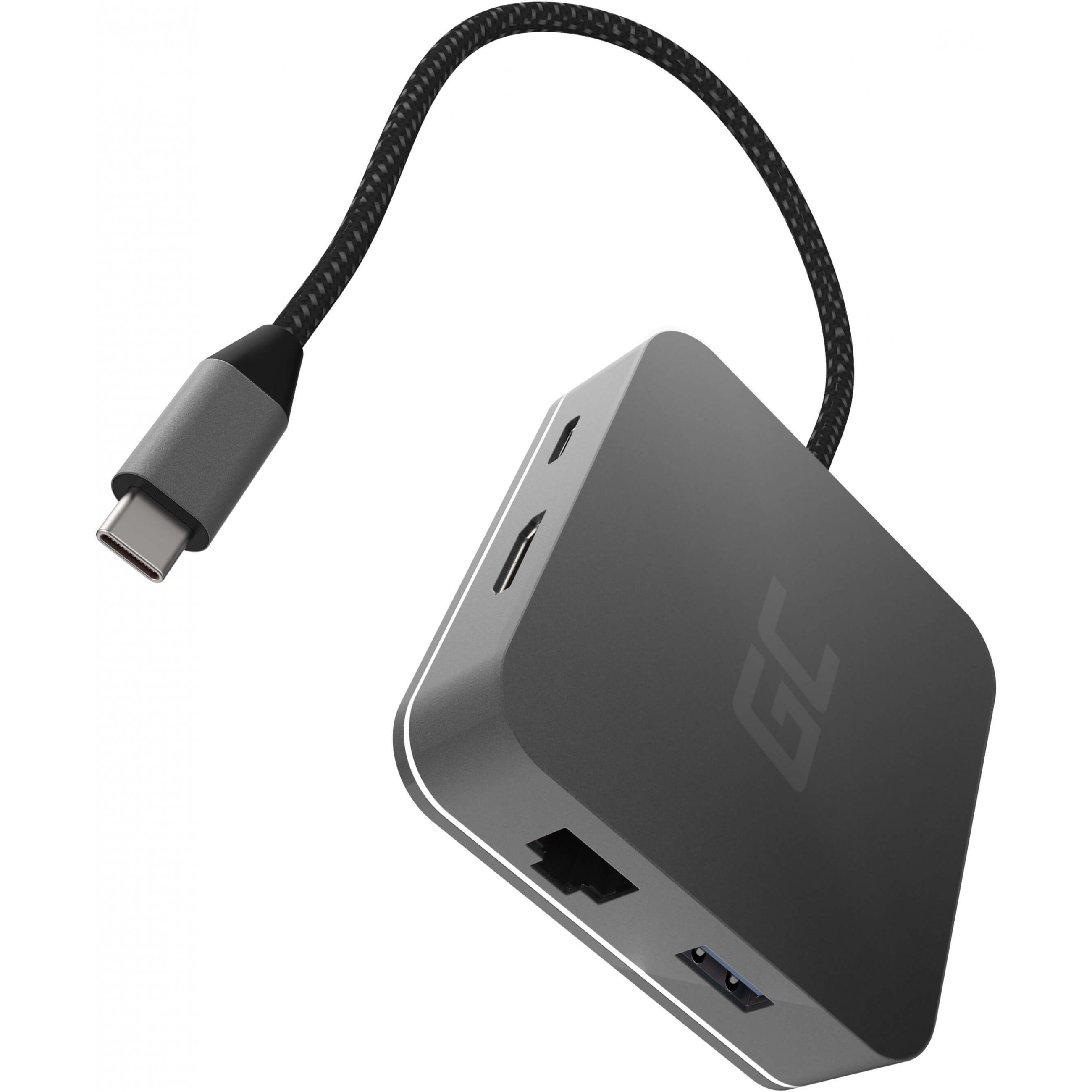 Green Cell HUB adapter 6in1 USB-C (HDMI, USB-C, 3x USB 3.0 & Ethernet) - za MacBook Pro, Dell XPS, Lenovo X1 Carbon & ostale-1