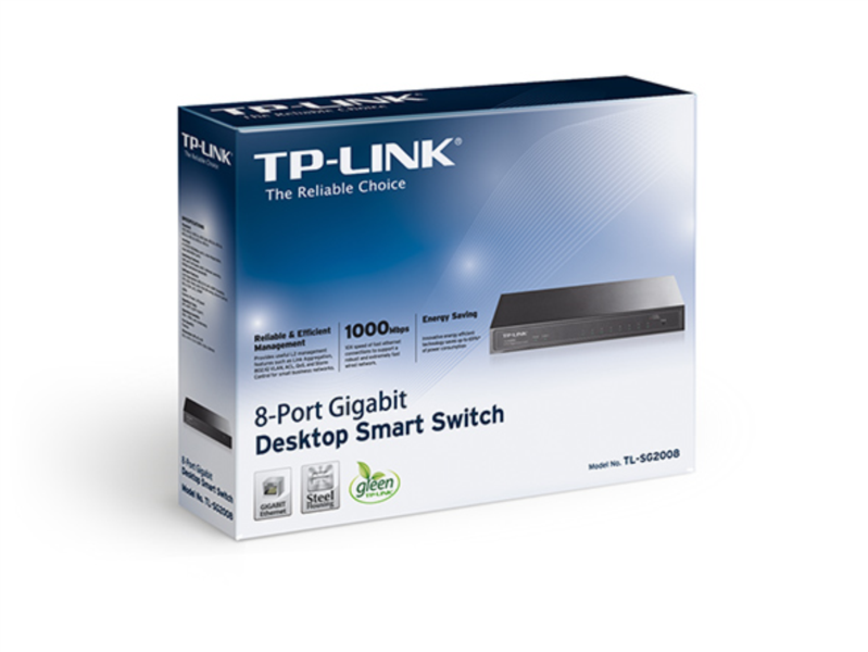 Switch TP-LINK JetStream TL-SG2008 8-port Gigabit L2+ upravljiv preklopnik (8×10/100/1000M RJ45 ports)-5