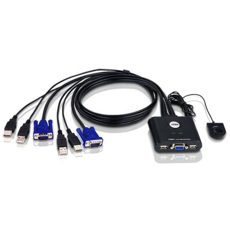 ATEN 2-port USB VGA KVM Switch sa kablovima (CS22U)-2