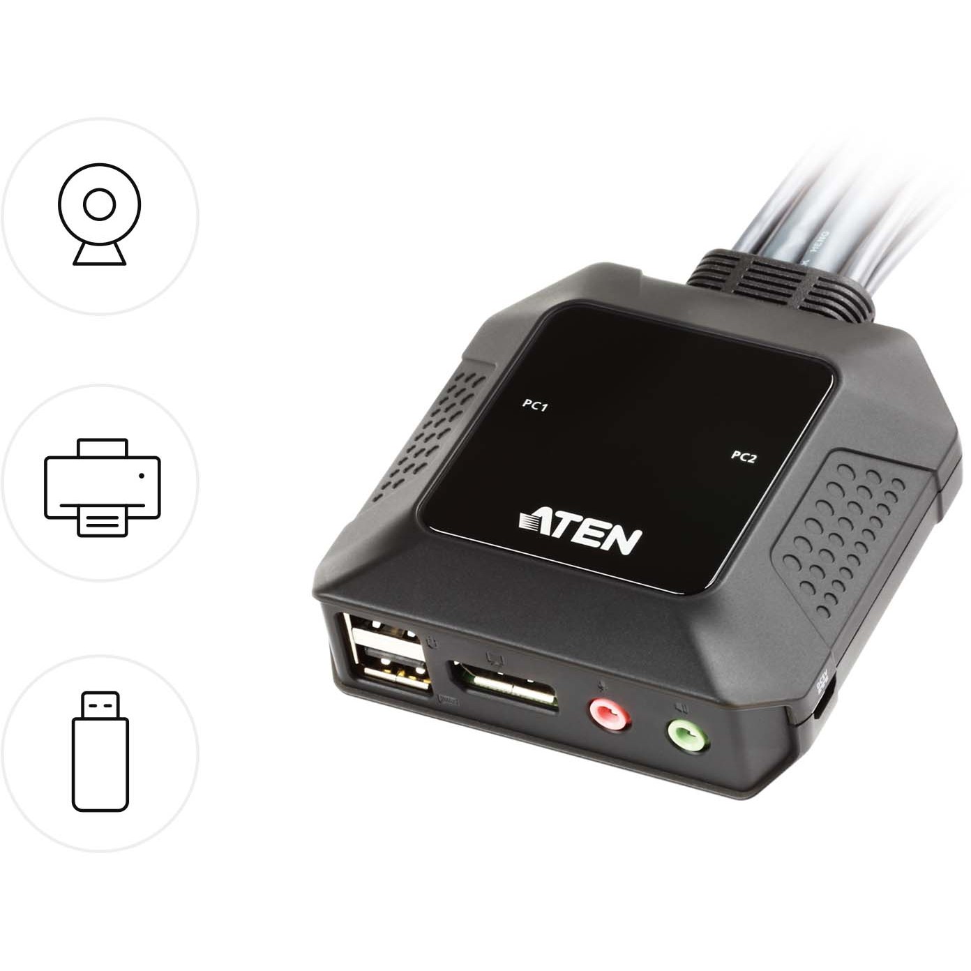 KVM prekidač ATEN CS22DP (2-port USB, DisplayPort, do 4096x2160 @ 30Hz, podrška za više platformi)-9