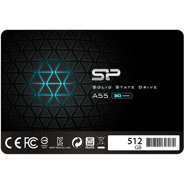 Silicon Power A55 512GB 2.5" SATA3 SSD 3D NAND, R/W: 560/530MB/s-1