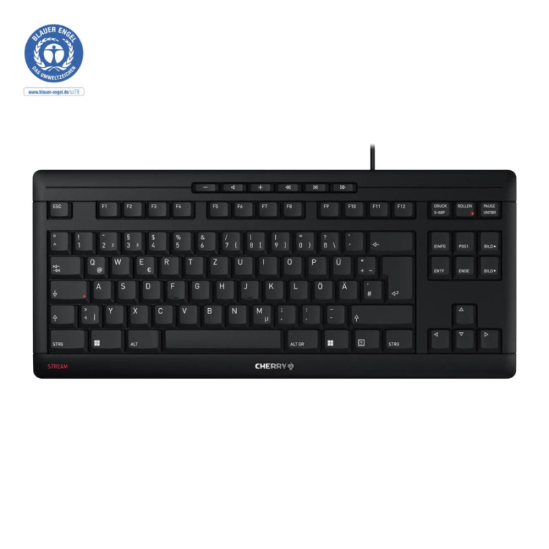 Cherry Stream TKL tiha tipkovnica crna-0