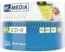 CD-R MyMedia 700MB 52× Wide printabilni, Wrap pakiranje 50 kom.