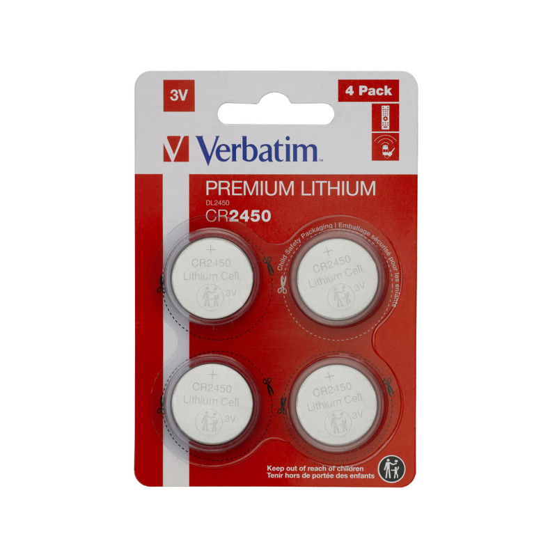 Baterija VERBATIM CR2450 litij, 3V (4 kom./pakiranje)-0