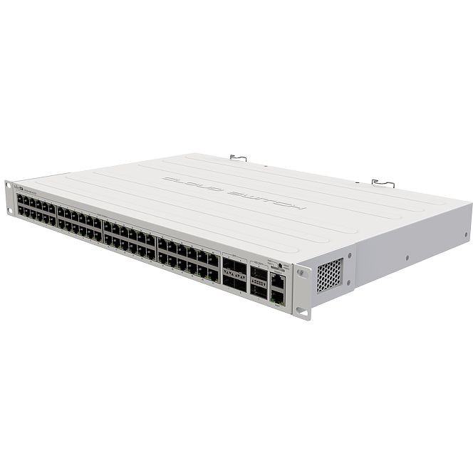 Switch Mikrotik CRS354-48G-4S+2Q+RM 48×G-LAN RJ45, 4×10G SFP+, 2×40G QSFP+, RouterOS L5, 1U rackmount-0