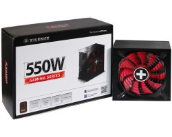 Xilence 550W Gaming, ATX 2.4 80+ BRONZE, aktivan PFC, 2×PCIe, 6×SATA, 20+4-pina, 120mm ventilator crno