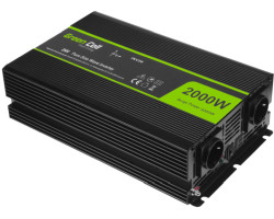 Inverter GREENCELL 24V na 230V 2000W/4000W (čisti sinusni val, USB priključak)-0