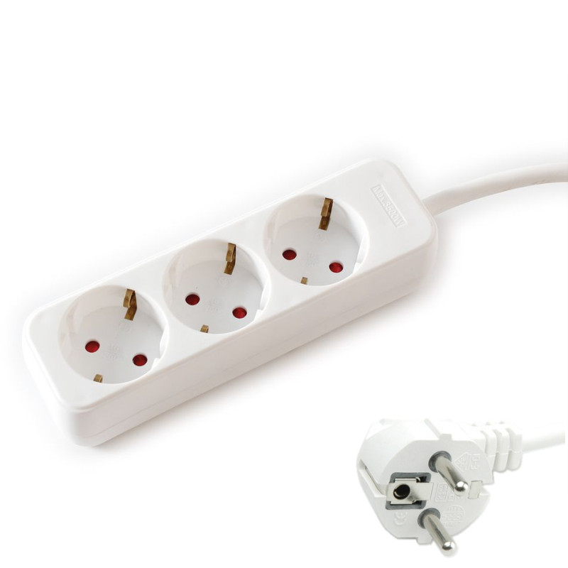 Roline VALUE naponska letva 3 utičnice, 1.5m kabel bijela-0