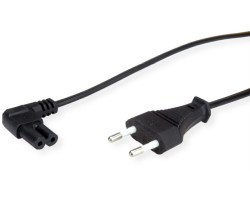 Roline VALUE naponski kabel 2-polni, IEC320 C7 kutni, 1.8m crni-0