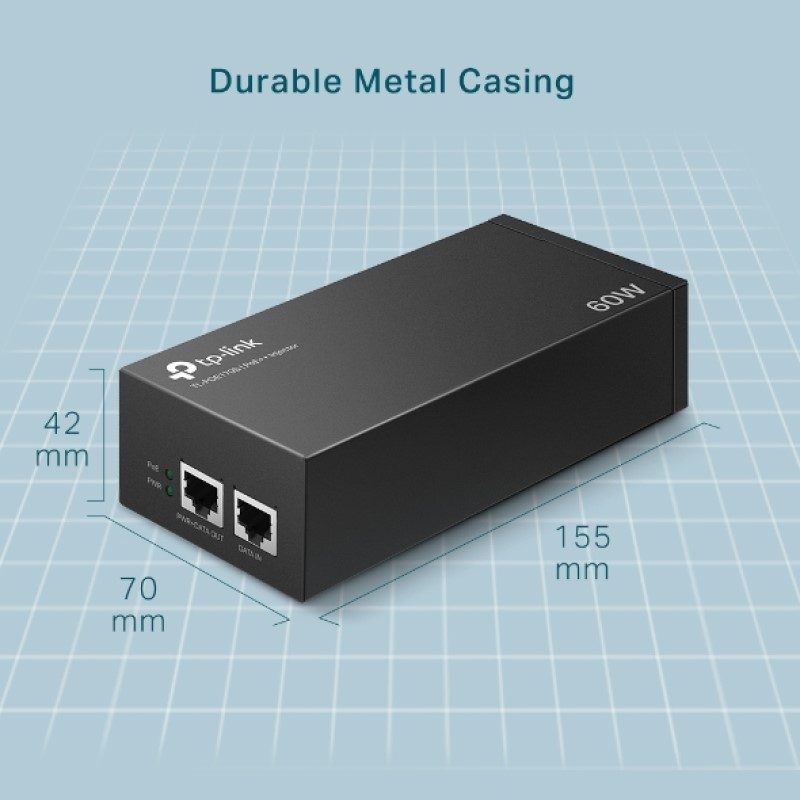 Adapter TP-LINK TL-POE170S PoE++ Injector, 1×Gbit PoE Port, 1×Gbit Non-PoE Port, 802.3at/af/bt-4
