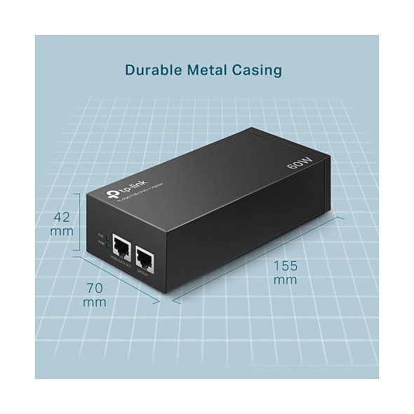 Adapter TP-LINK TL-POE170S PoE++ Injector, 1×Gbit PoE Port, 1×Gbit Non-PoE Port, 802.3at/af/bt-14