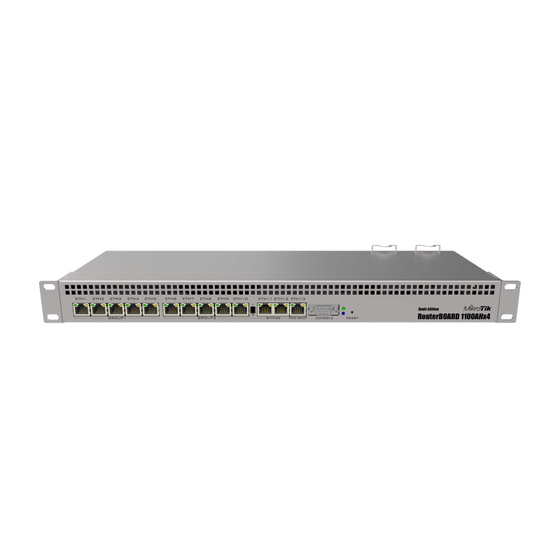 Router MIKROTIK RB1100AHx4 Dude edition (arm 32bit, al21400, 4 jezgre, 1,4 GHz, 1 GB RAM, 60 GB M.2, 13xGbit LAN, RouterOS L6, 1U rackmount)-9