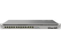 Router MIKROTIK RB1100AHx4 Dude edition (arm 32bit, al21400, 4 jezgre, 1,4 GHz, 1 GB RAM, 60 GB M.2, 13xGbit LAN, RouterOS L6, 1U rackmount)