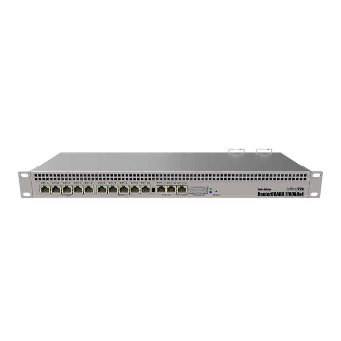 Router MIKROTIK RB1100AHx4 Dude edition (arm 32bit, al21400, 4 jezgre, 1,4 GHz, 1 GB RAM, 60 GB M.2, 13xGbit LAN, RouterOS L6, 1U rackmount)-10