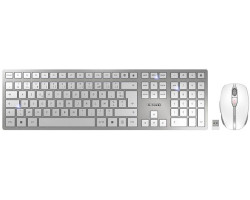 Bežični set CHERRY DW-9100 Slim (tipkovnica + miš, AES-128 enkripcija, Bluetooth, bijelo/siva) – internacionalna non HR tipkovnica-1
