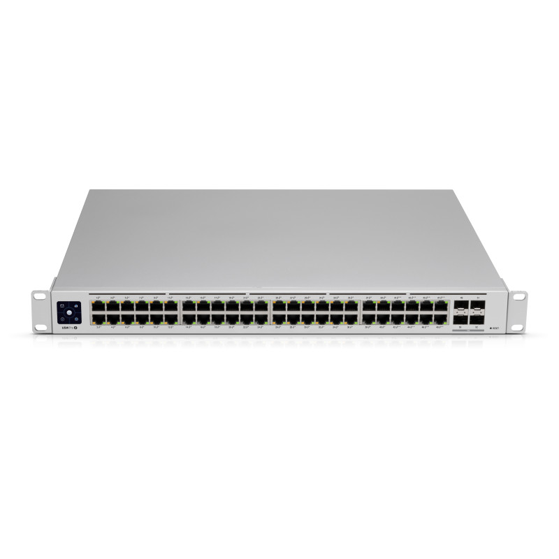 Switch UBIQUITI UniFi Managed 48-port Gigabit (32-port PoE+), 4×SFP, Touchscreen LCD, Rackmount, 195W-2