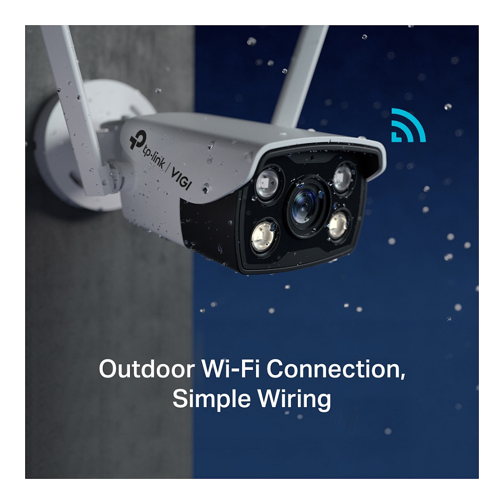 TP-Link vanjska IP Bullet Full color Wi-Fi HD kamera, 2.4G 150Mbps, 2×2 MIMO, H.265+ video, 4MP, 4mm leća, RJ45, Night Vision, detekcija pokreta, vodootporna IP66, VIGI app-9