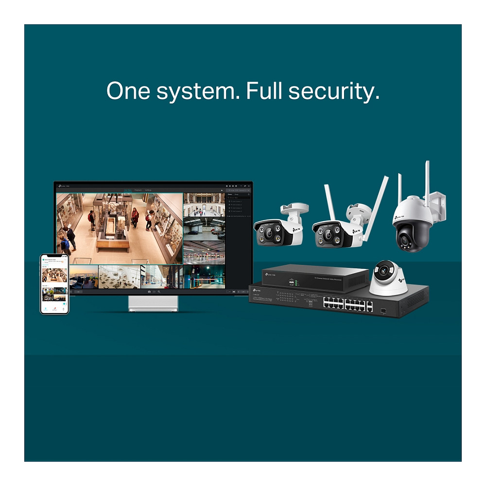 TP-Link vanjska IP Bullet Full color Wi-Fi HD kamera, 2.4G 150Mbps, 2×2 MIMO, H.265+ video, 4MP, 4mm leća, RJ45, Night Vision, detekcija pokreta, vodootporna IP66, VIGI app-11