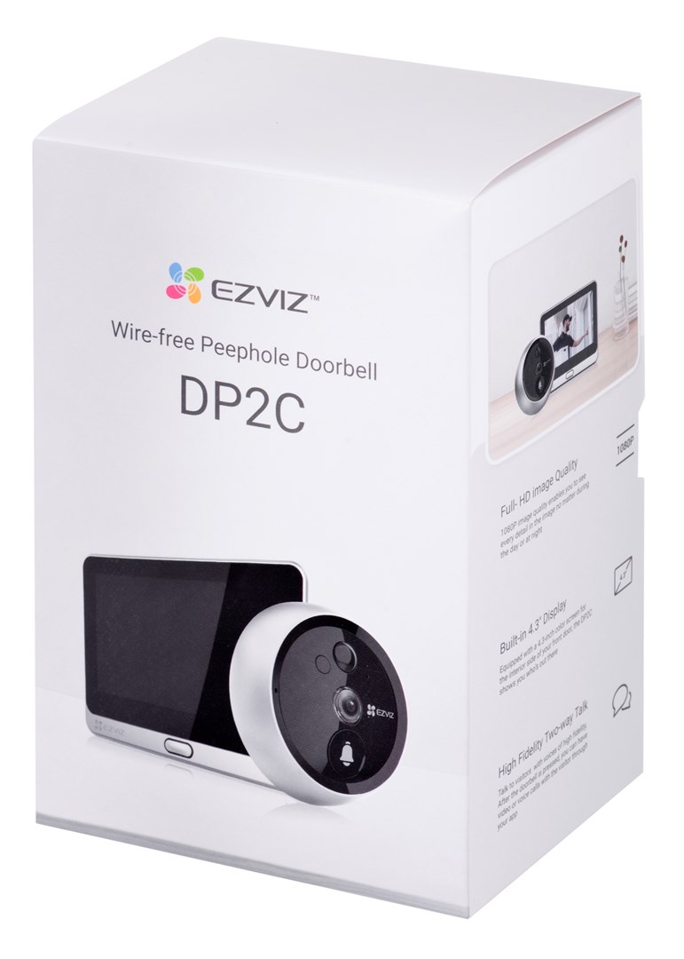 Pametno WiFi zvono EZVIZ DP2C (FHD, 1/3" CMOS, 155° kut, PIR detekcija, do 256GB, 4.3", 4600mAh)-15