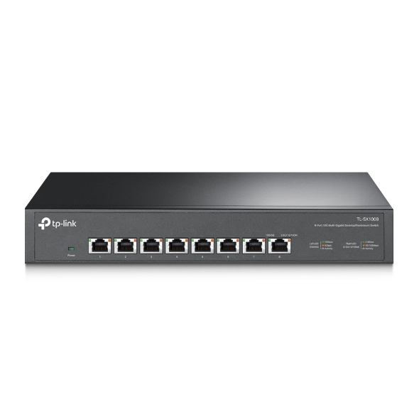 TP-Link 8-Port Multi-gigabit 10G preklopnik (Switch), 8×10G, desktop/rackmount 13" kučište-10
