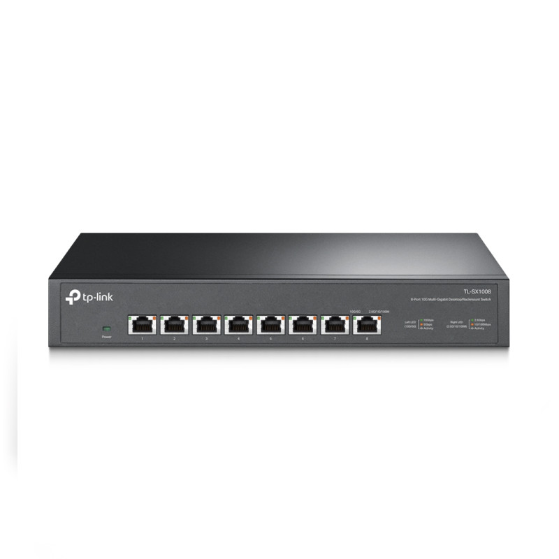 TP-Link 8-Port Multi-gigabit 10G preklopnik (Switch), 8×10G, desktop/rackmount 13" kučište-19