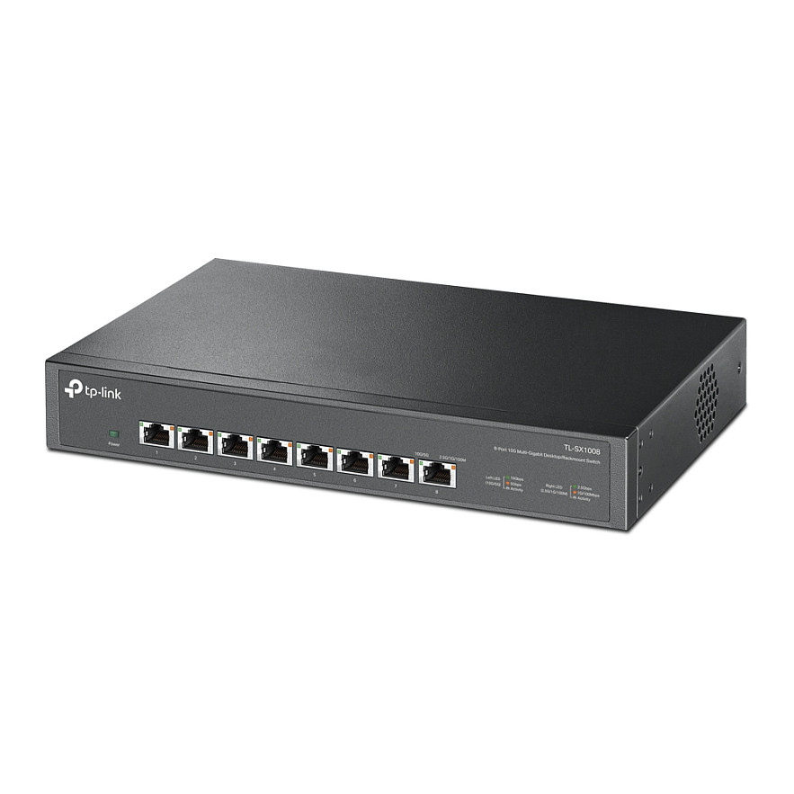 TP-Link 8-Port Multi-gigabit 10G preklopnik (Switch), 8×10G, desktop/rackmount 13" kučište-12