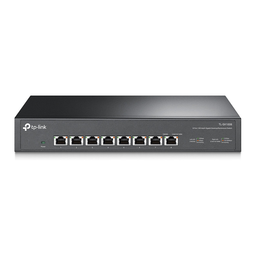 TP-Link 8-Port Multi-gigabit 10G preklopnik (Switch), 8×10G, desktop/rackmount 13" kučište-13