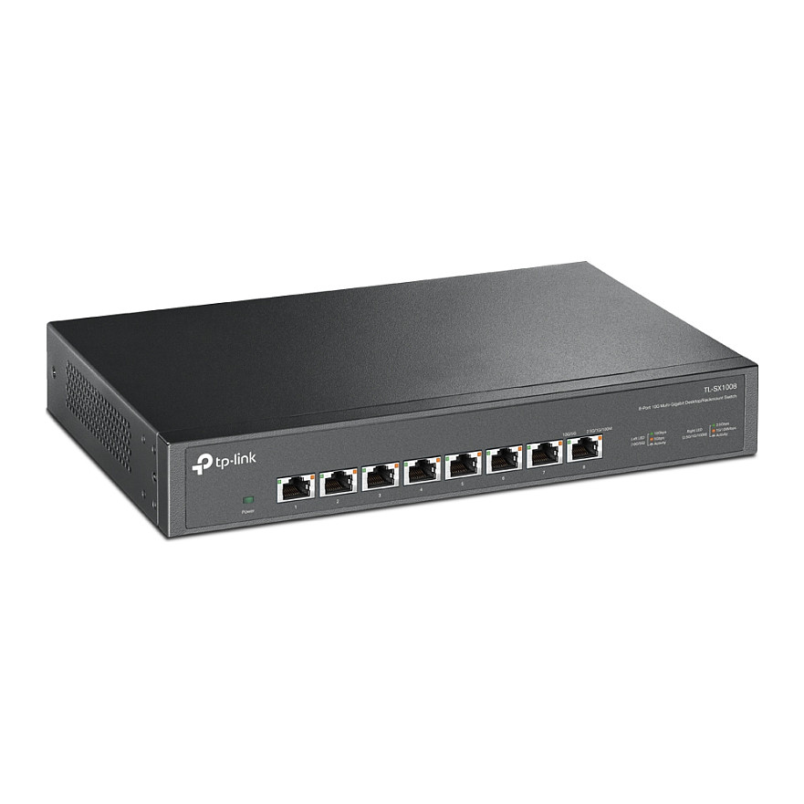 TP-Link 8-Port Multi-gigabit 10G preklopnik (Switch), 8×10G, desktop/rackmount 13" kučište-14