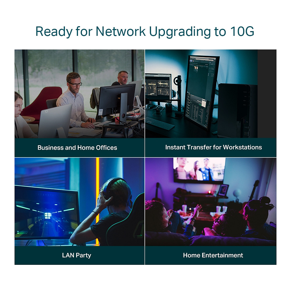TP-Link 8-Port Multi-gigabit 10G preklopnik (Switch), 8×10G, desktop/rackmount 13" kučište-17