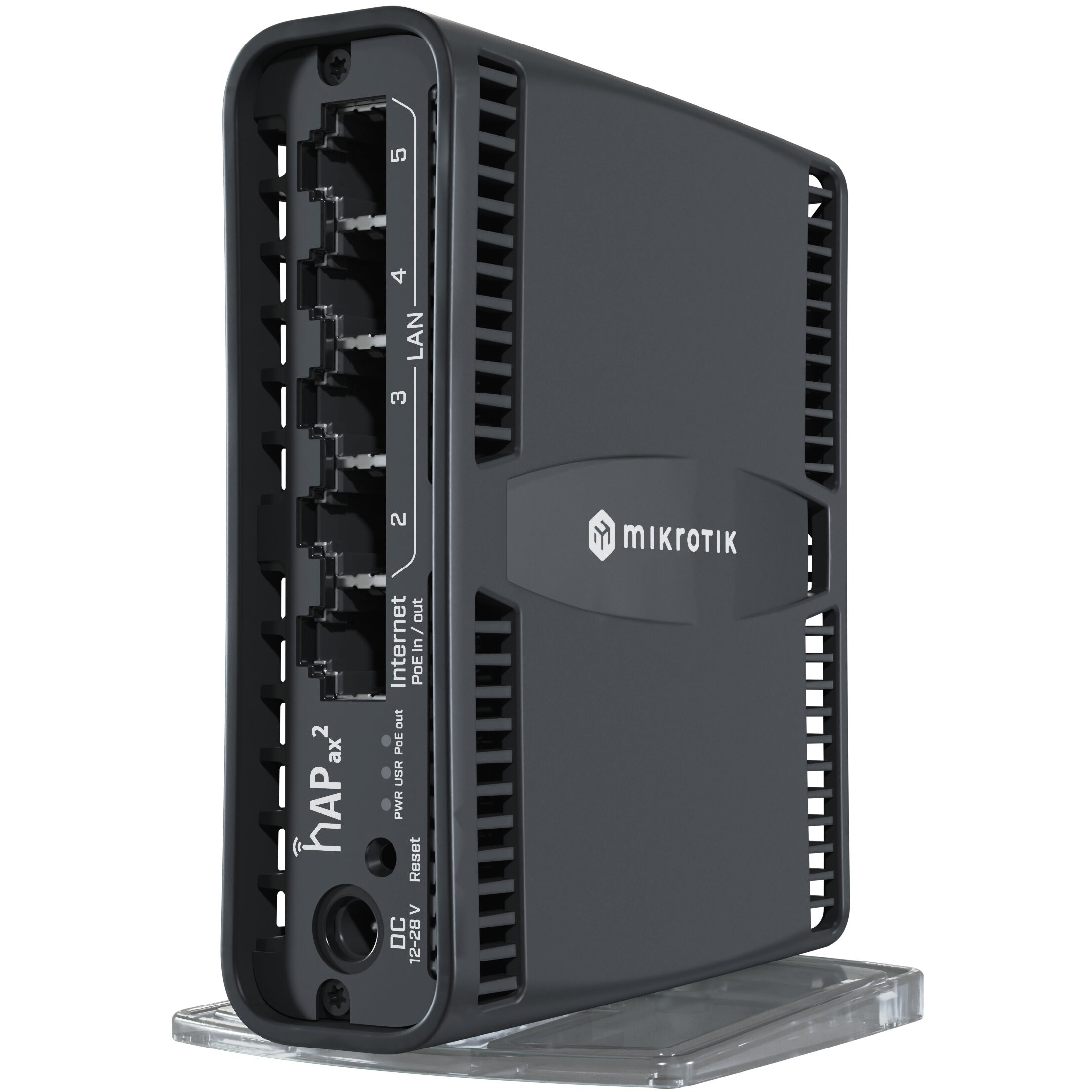 Mikrotik hAP ax2, Wi-Fi 6, C52iG-5HaxD2HaxD-TC, Quad-Core 864MHz CPU, 1GB RAM, 5×Gbit LAN (1×Gbit LAN PoE OUT), 2.4GHz/5GHz 802.11ax, Dual Chain wireless, RouterOS L4, desktop/tower kućište, PSU-7