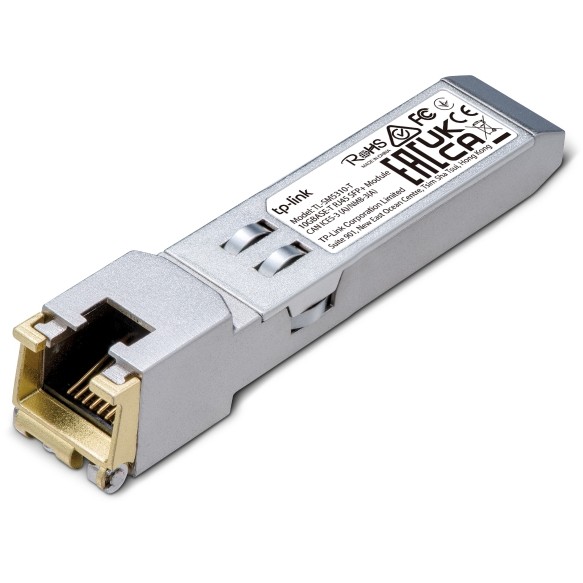 TP-Link 10G Base-T RJ45 SFP+ Modul, 1×10G RJ45-1