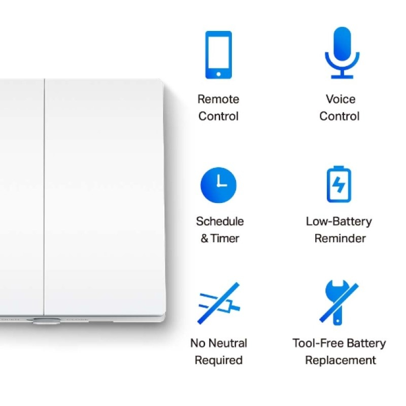 TP-Link Smart zidni prekidač za svijetlo, dva prekidača, glasovna kontrola (Alexa & Google Assistant)-7