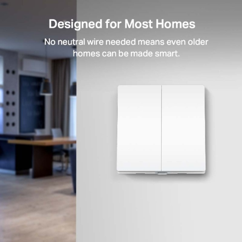 TP-Link Smart zidni prekidač za svijetlo, dva prekidača, glasovna kontrola (Alexa & Google Assistant)-4