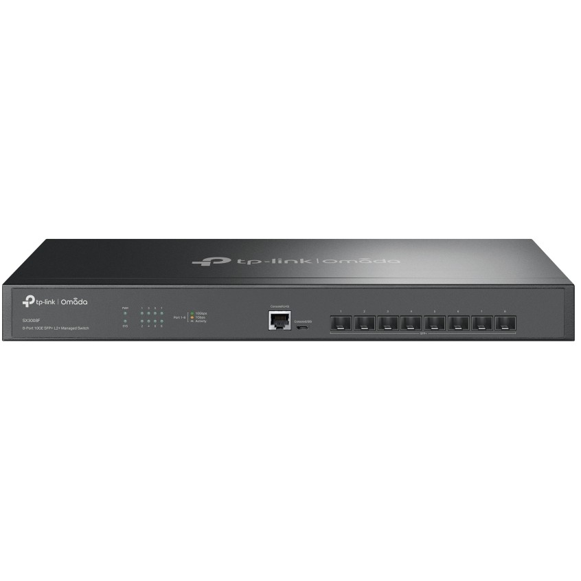 Preklopnik TP-LINK Omada JetStream 8-Port 10GE SFP+ L2+ Managed, 8×10G SFP+, RJ45/Micro-USB Console Port, 1U 19" Rack-mount-3