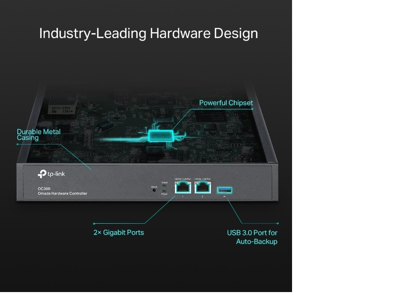Kontroler TP-LINK Omada Cloud Hardware, 2×G-LAN, USB3.0×1-9