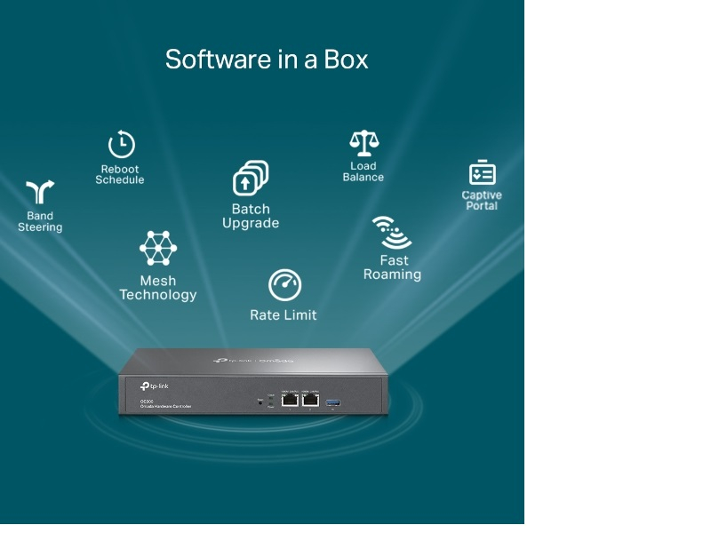 Kontroler TP-LINK Omada Cloud Hardware, 2×G-LAN, USB3.0×1-11