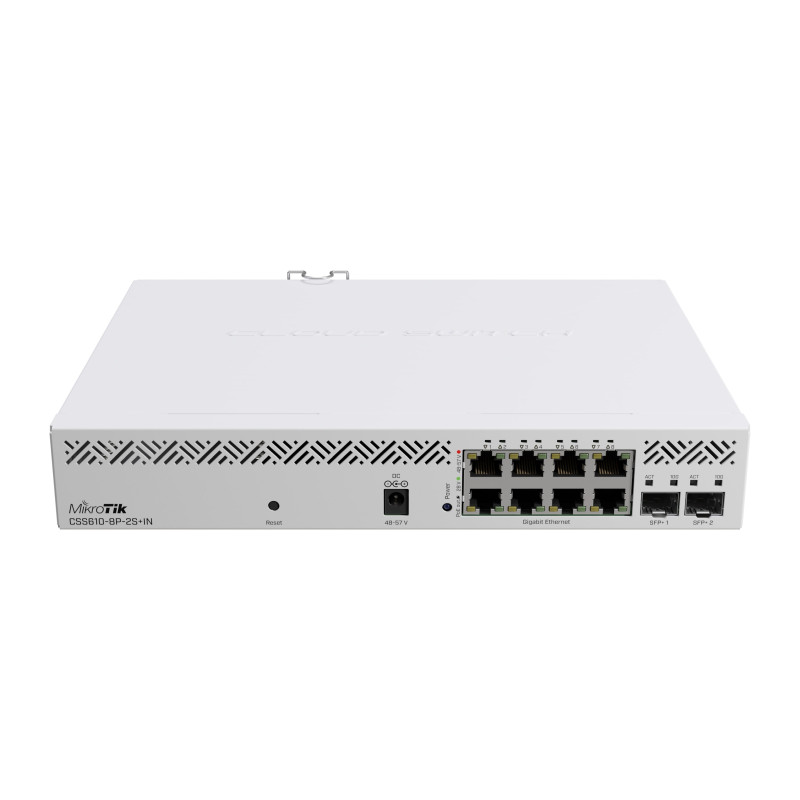 Switch Mikrotik CSS610-8P-2S+IN 8×G-LAN PoE-out, 802.3af/at, 2×SFP+ 10G, desktop kučište-4