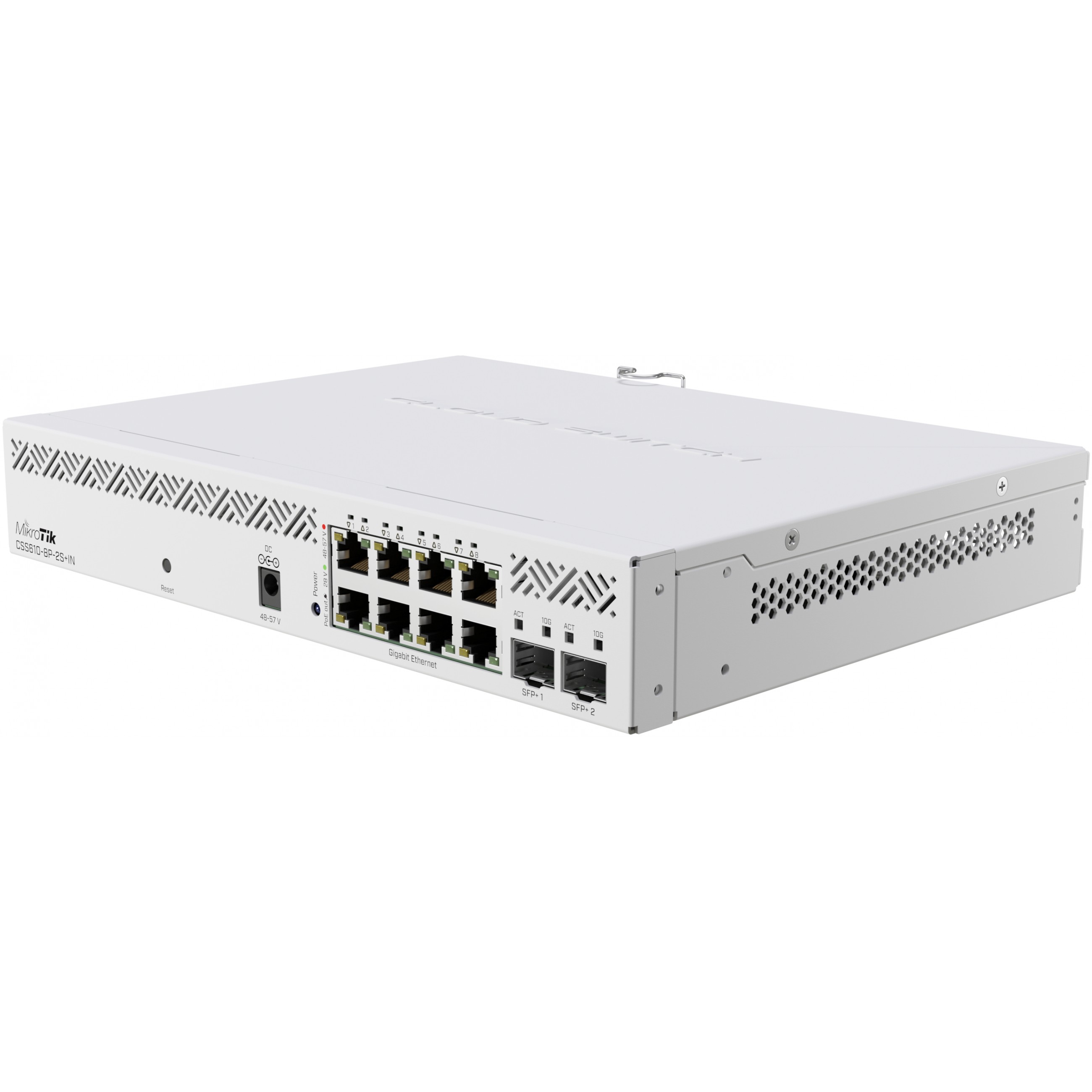 Switch Mikrotik CSS610-8P-2S+IN 8×G-LAN PoE-out, 802.3af/at, 2×SFP+ 10G, desktop kučište-1