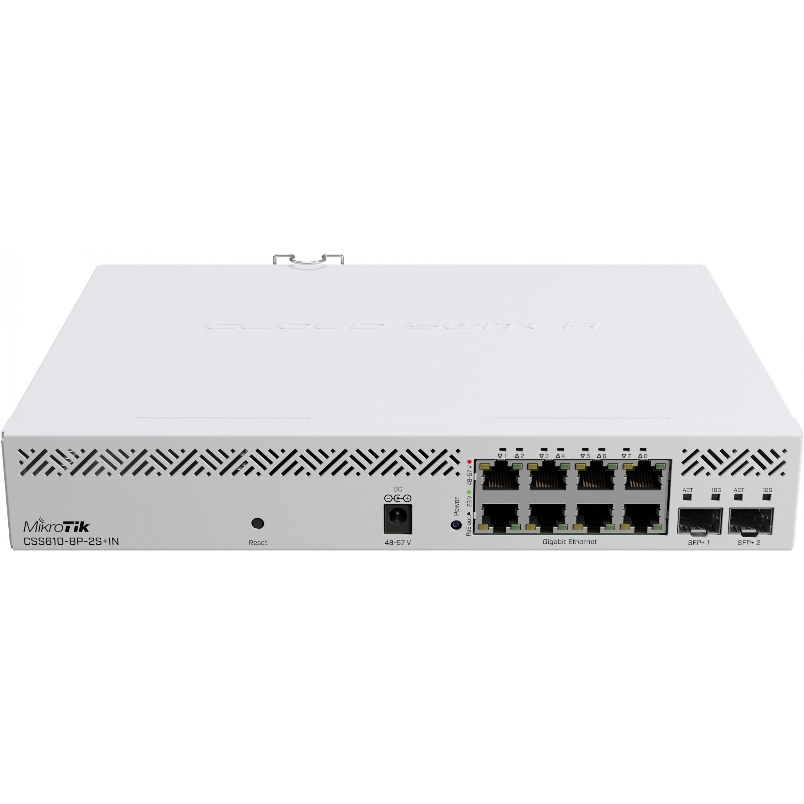 Switch Mikrotik CSS610-8P-2S+IN 8×G-LAN PoE-out, 802.3af/at, 2×SFP+ 10G, desktop kučište-2