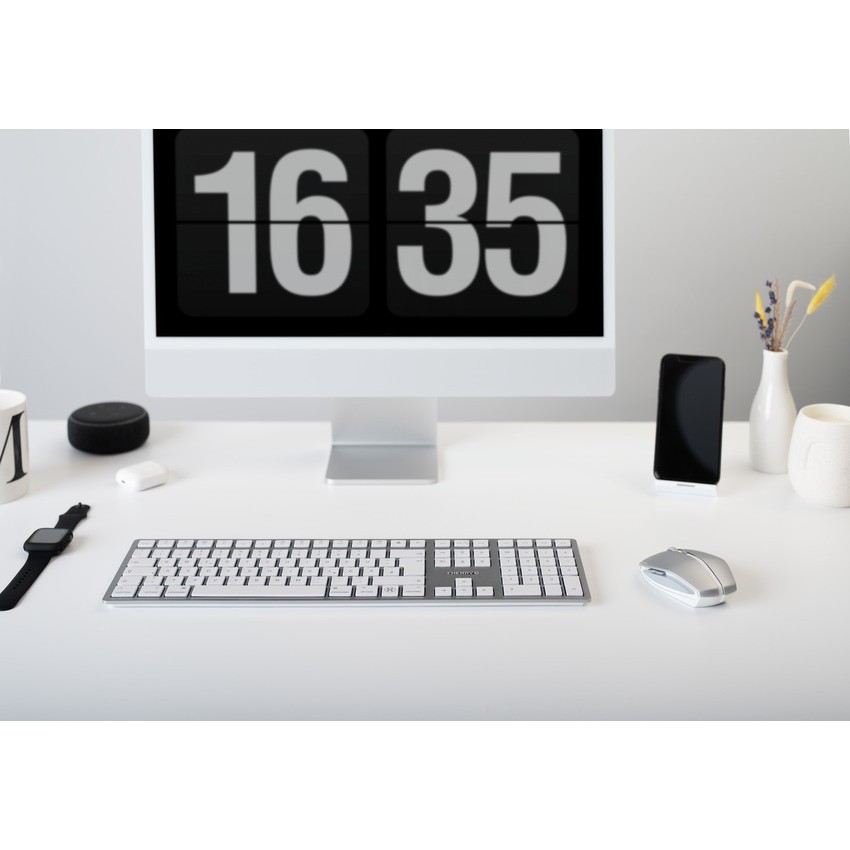 Miš CHERRY GENTIX BT (Bluetooth, optički, 1000/2000 dpi, 7 tipki, Zaleđeno srebro)-6