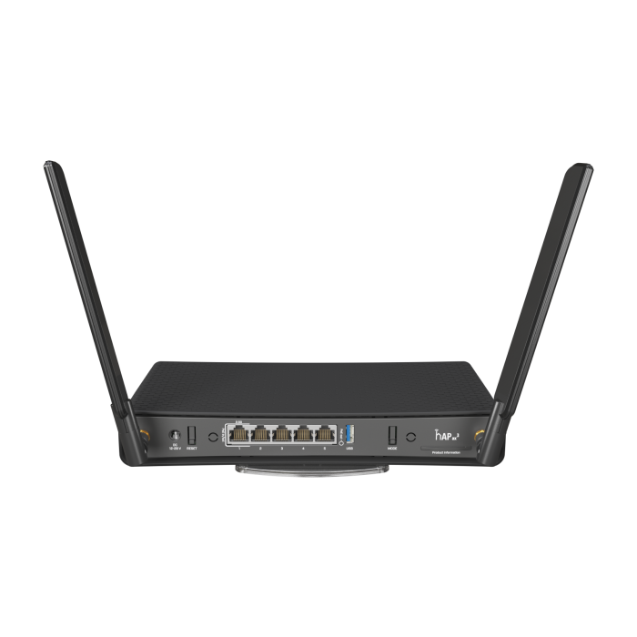 Mikrotik hAP ax3, Wi-Fi 6, C53UiG+5HPaxD2HPaxD, Quad-Core 1.8 GHz CPU, 1GB RAM, 4×Gbit/1×2.5Gbit LAN (PoE In/Out), 2.4GHz/5GHz 802.11ax, Dual Chain, RouterOS L6, desktop kućište, PSU-7