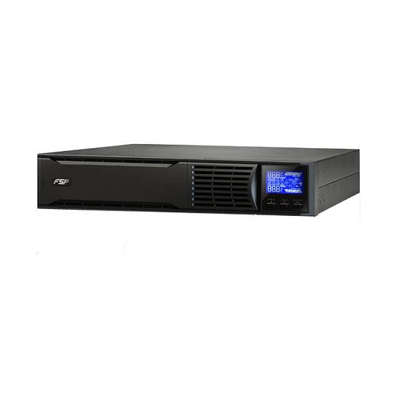 Fortron Source Champ Rack 1000VA/900W, On-line double conversion, USB, RS-232, 3×Schuko, 2×9Ah, 3.2min autonomija, LCD-3