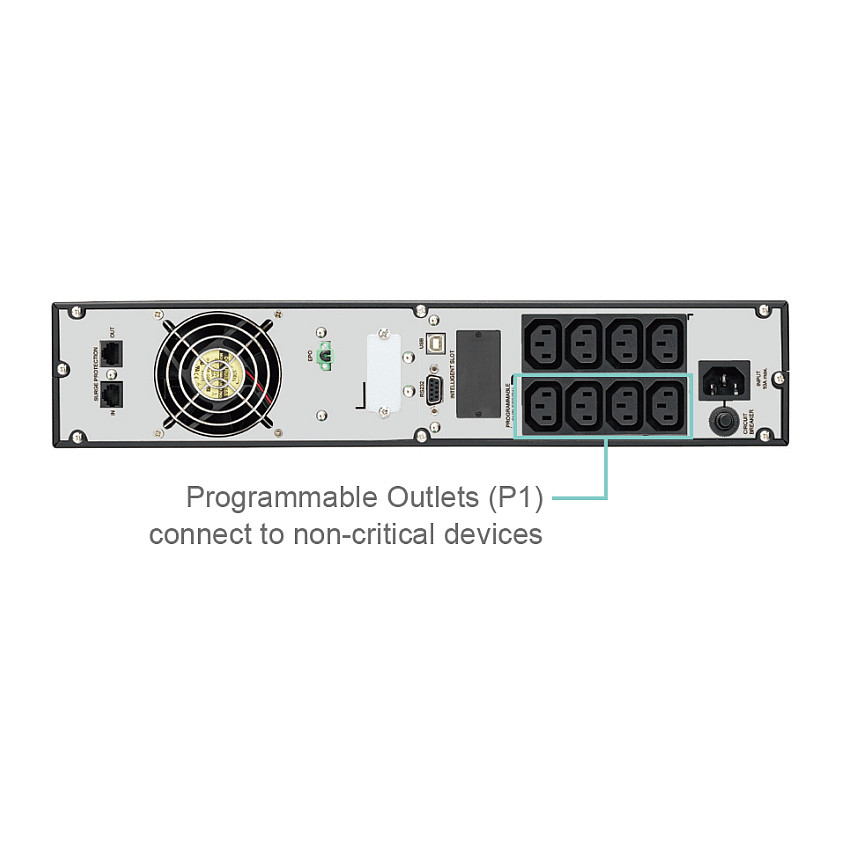 Fortron Source Clippers Rack/Tower 3000VA/3000W, On-line double conversion, USB, RS-232, EPO, 8×C13, 6×9Ah, 3min autonomija, LCD-4