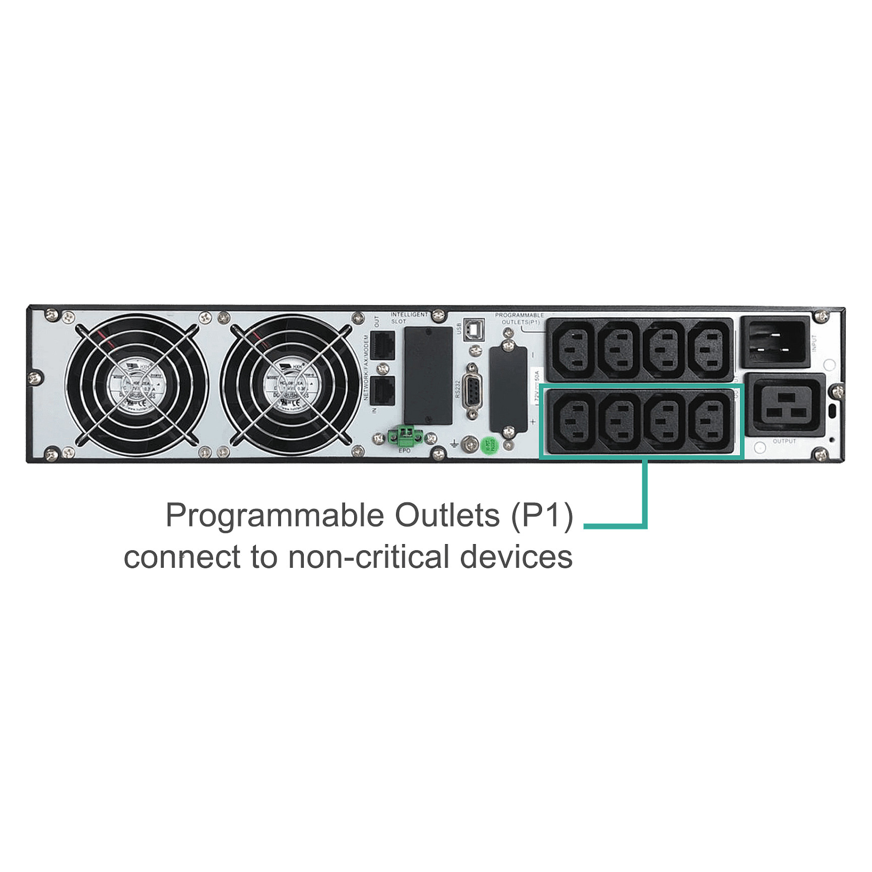 Fortron Source Clippers Rack/Tower 3000VA/3000W, On-line double conversion, USB, RS-232, EPO, 8×C13, 6×9Ah, 3min autonomija, LCD-7