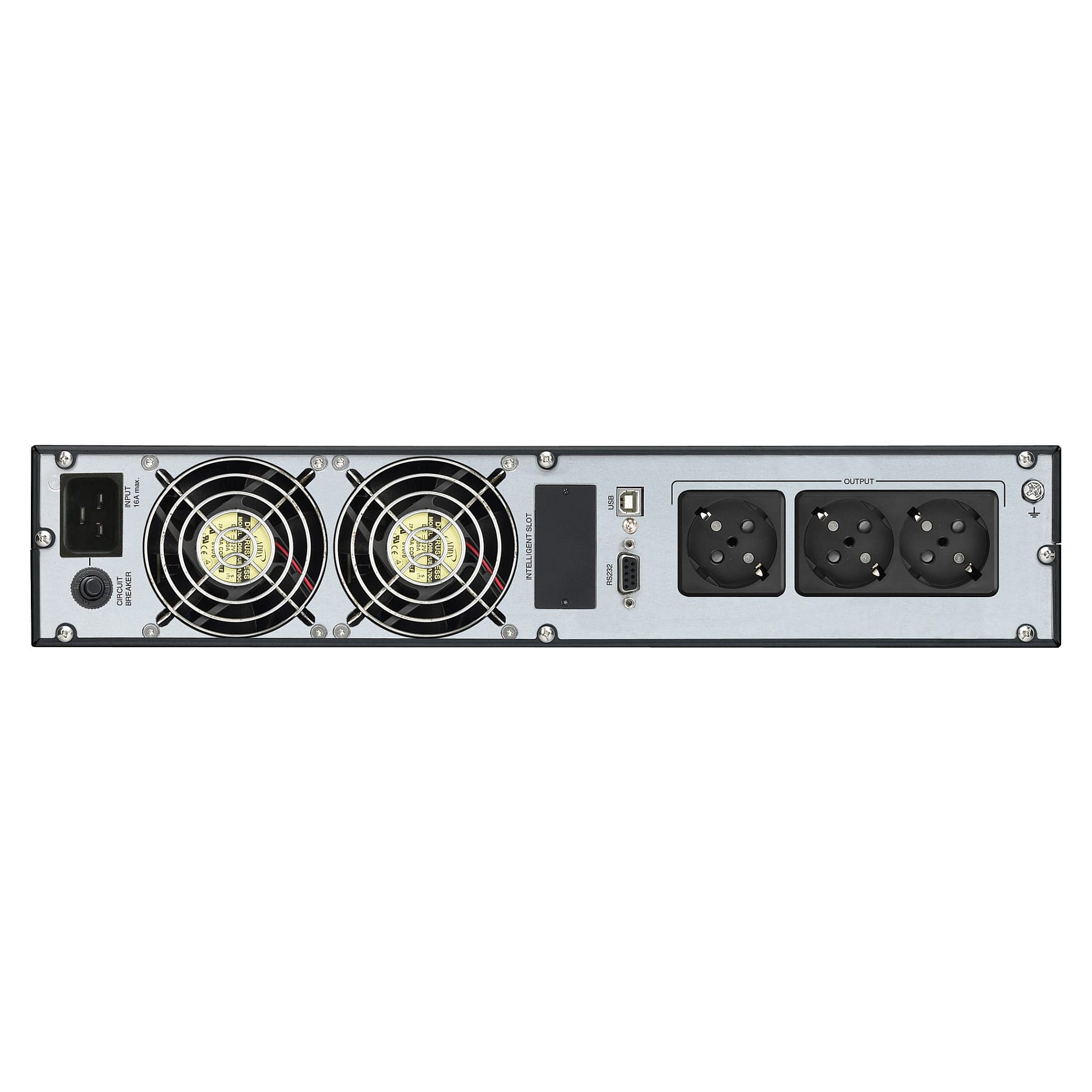 Fortron Source Champ Rack 3000VA/2700W, On-line double conversion, USB, RS-232, 3×Schuko, 6×9Ah, 3.5min autonomija, LCD-2